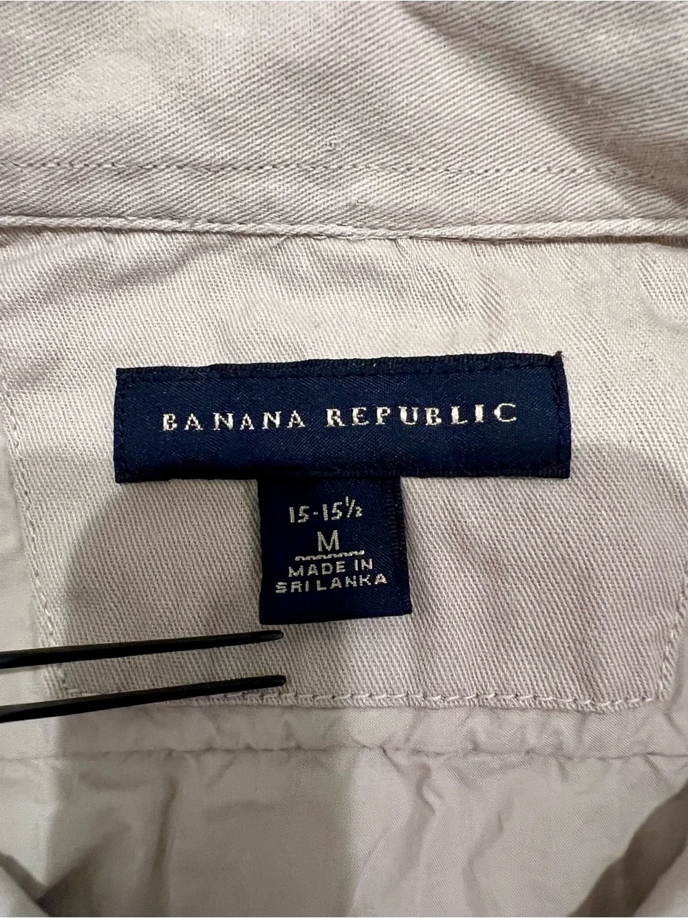 Banana Republic Mens M Military Shirt Khaki Epaulets Safari Cotton Pockets